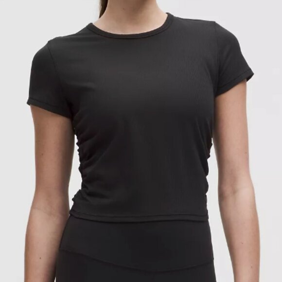 Lululemon All It Takes Ribbed Nulu T-Shirt – Black / Size 4 - Picture 2 of 8